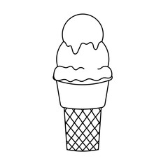 Ice Cream Outline Stylized