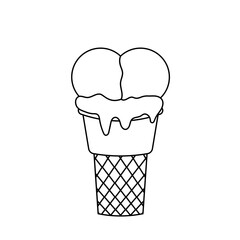 Ice Cream Outline Stylized