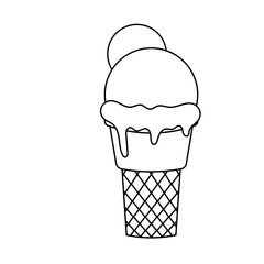 Ice Cream Outline Stylized