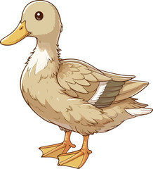 2D cartoon full-body kind of a duck