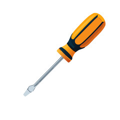 screwdriver isolated on white vector tool graphic design