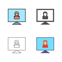 Female Visitor Vector Icon