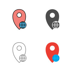 Global Locations Vector Icon