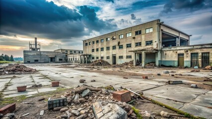 Obraz premium Inside an abandoned NATO military base , abandoned, rubble, abandoned, rubble