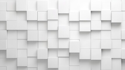 Obraz premium Abstract White Cube Texture: A 3D Render of Interlocking Cubes