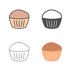 Chocolate Muffin Vector Icon