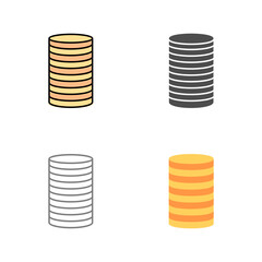 Stack of Coins Vector Icon