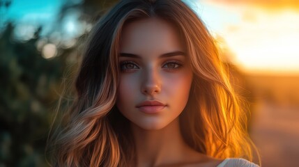 Fototapeta premium A stunning golden-hour effect