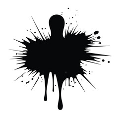 A silhouette of effect and drop Icon vector on a white background