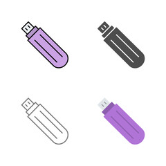 Unique USB Drive Vector Icon