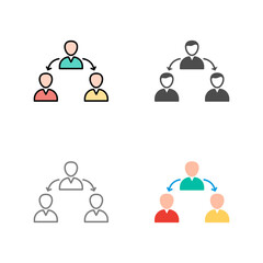 Unique Connected Users Vector Icon