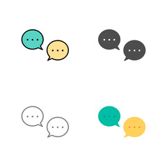 Unique Conversation Bubbles Vector Icon