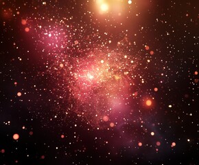 Galactic Majesty: A breathtaking glimpse into the cosmic tapestry, showcasing a vibrant nebula. This image captures the awe-inspiring beauty of the universe.