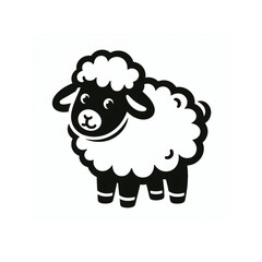 Cartoon Sheep Vector – Whimsical Animal Design for Creative Use