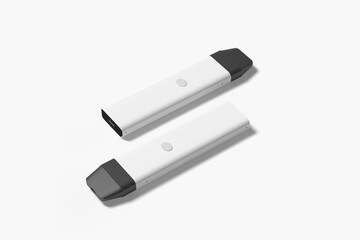 realistic e-cigarette mockup with white background
