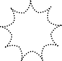 Dotted star. Geometric shapes