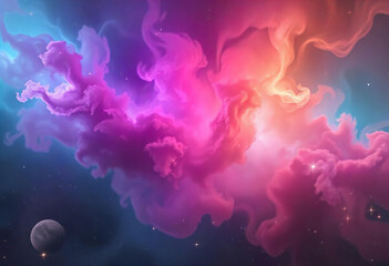 Fototapeta premium Dreamy Cloudscape with Vibrant Colors