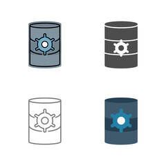 Unique Database Management Vector Icon