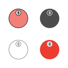 Unique Eight Ball Vector Icon