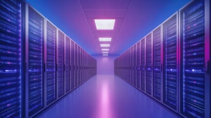 Fototapeta premium Powerful data center servers, the backbone of modern digital infrastructure servers