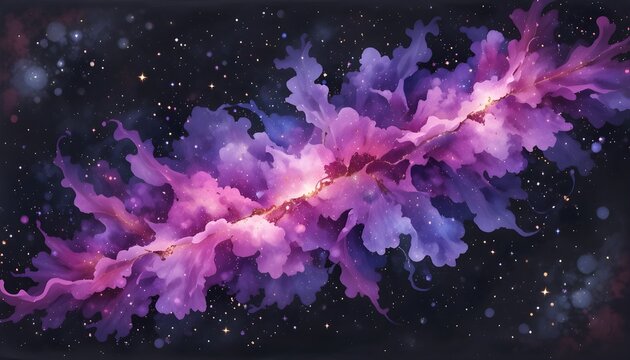 Mystical Purple Nebula Space Photography - Cosmic Galaxy Art for Astronomy Enthusiasts, Sci-Fi Room Decor, Fantasy Gaming Backgrounds, and Spiritual Artwork