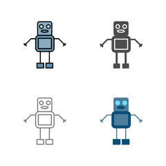 Unique Robot Vector Icon