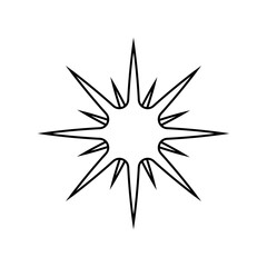 Sparkle vector icon. Shine symbol illustration. star sign or logo.