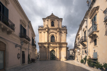 Majestic San Michele Arcangelo Church Stands in Tranquil Scicli, Sicily, Italy