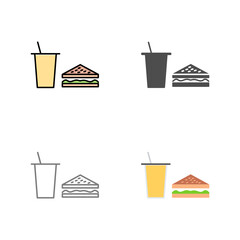 Unique Lunch Vector Icon