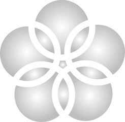 Circle diagram overlapping for banners, placards, posters, flyers