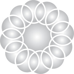 Circle diagram overlapping for banners, placards, posters, flyers