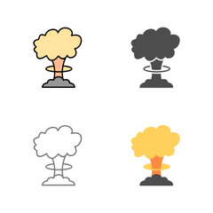 Unique Bomb Blast Vector Icon