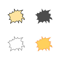 Unique Explosion Vector Icon