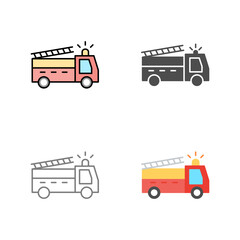 Unique Fire Truck Vector Icon