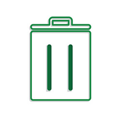 trash bin icon. recycling symbol. sustainability. reuse web icon, eco-friendly, used goods, green energy. Mixed design style