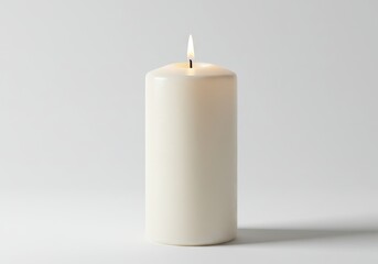 Burning White Pillar Candle Light Soft Warm Glow Peaceful Tranquil Home Decor wax cozy life flame
