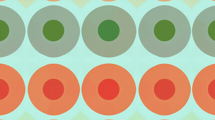 Multicolored geometric circle abstract background seamless pattern