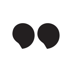 Quotes icon vector. Quotemarks outline, speech marks, inverted commas or talking marks collection. Talk bubble speech icon. vector illustration eps 10.