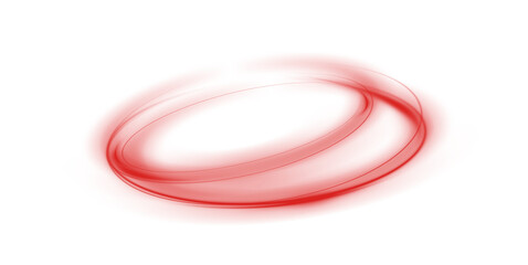 Naklejka premium Shiny Red Spiral Wave with Glare – Abstract Swirl of Bright Speed Lines and Sparks, Magic Light Effect PNG, Glowing Curved Path, Rotating Energy Trail for Futuristic Design
