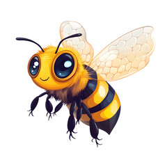 bee isolated transparent background