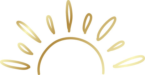 Golden sun elements for design