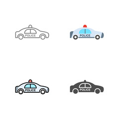 Police Car Vector Icon