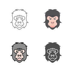 Gorilla Vector Icon