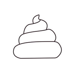 Funny brown pile of poop emoji vector face smiling smile symbol sign icon illustration poo