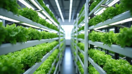 Modern Controlled Environment Hydroponic Vertical Farm Interior Design