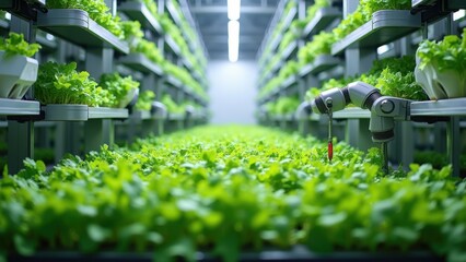 Advanced Controlled Vertical Hydroponic Farming System Technology