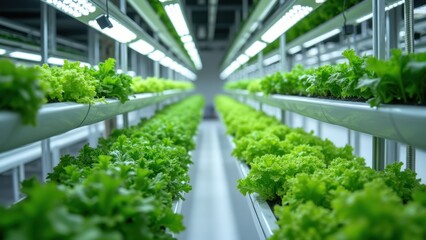 Greenery in Controlled Vertical Hydroponic Farming Environment