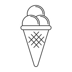 Outline Ice Cream Cone