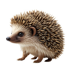 Obraz premium Adorable Spiny Hedgehog Close-Up Portrait - Cute Wildlife Photography For Animal Lovers, Children's Books and Garden Wildlife Education
