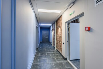 interior apartment public place, house entrance. doors, walls, staircase corridors